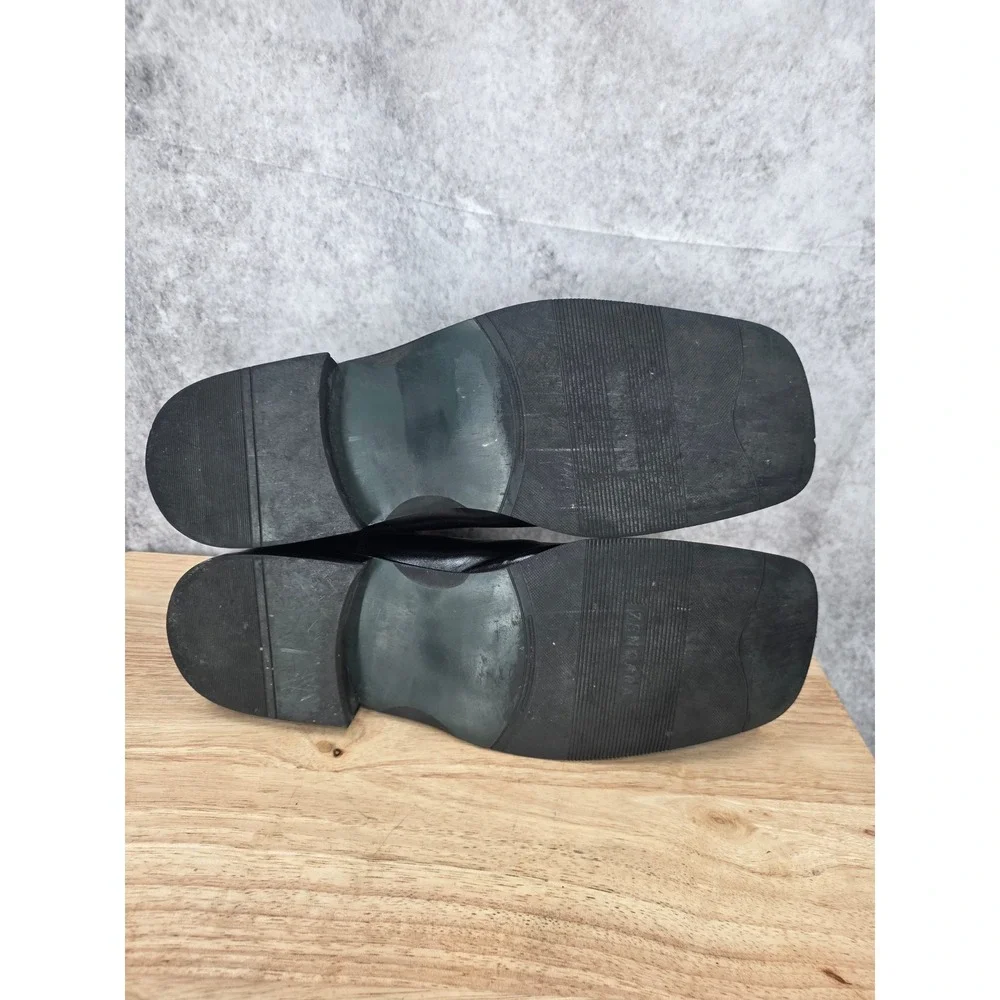 Zengara Chelsea Boots Mens 12 M Black Leather Pull On Ankle Modern Aesthetic